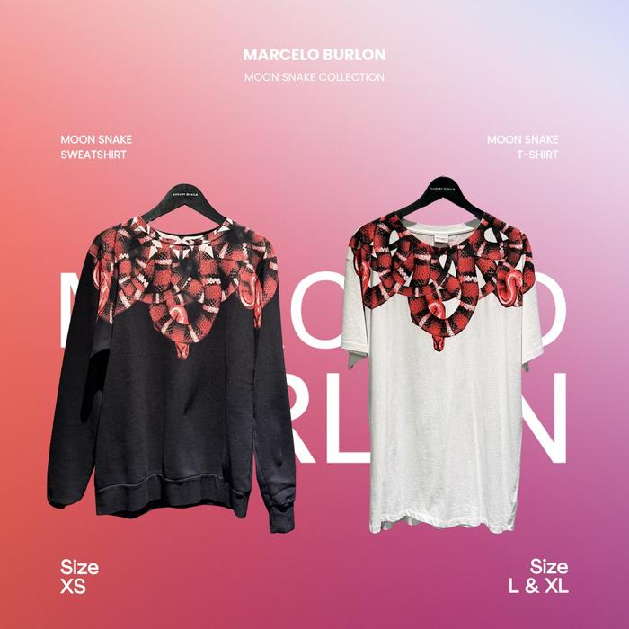 Marcelo Burlon Moon Snake Sweatshirt (100% Authentic Original Asli)