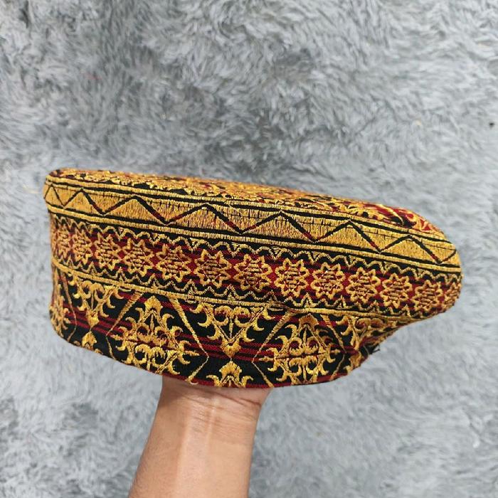 peci kopiah songkok topi tapis lampung manuk meghem bordir tenun salur motif tapis songket bordir la