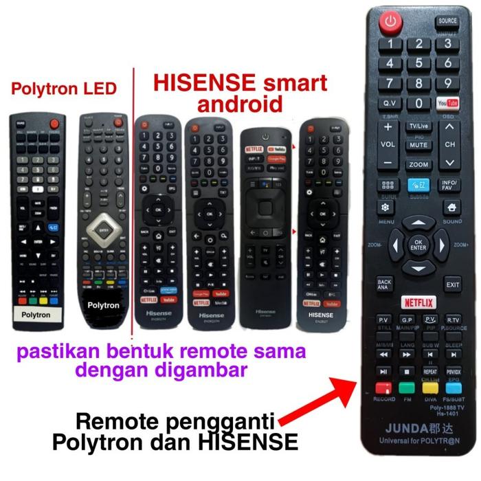 REMOTE TV MULTI POLYTRON LCD/LED RM-1888 JUNDA