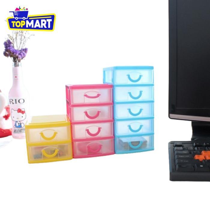 TOPMART - Laci Mini Container 4 Susun 5 Susun / Rak Tempat kosmetik Serbaguna