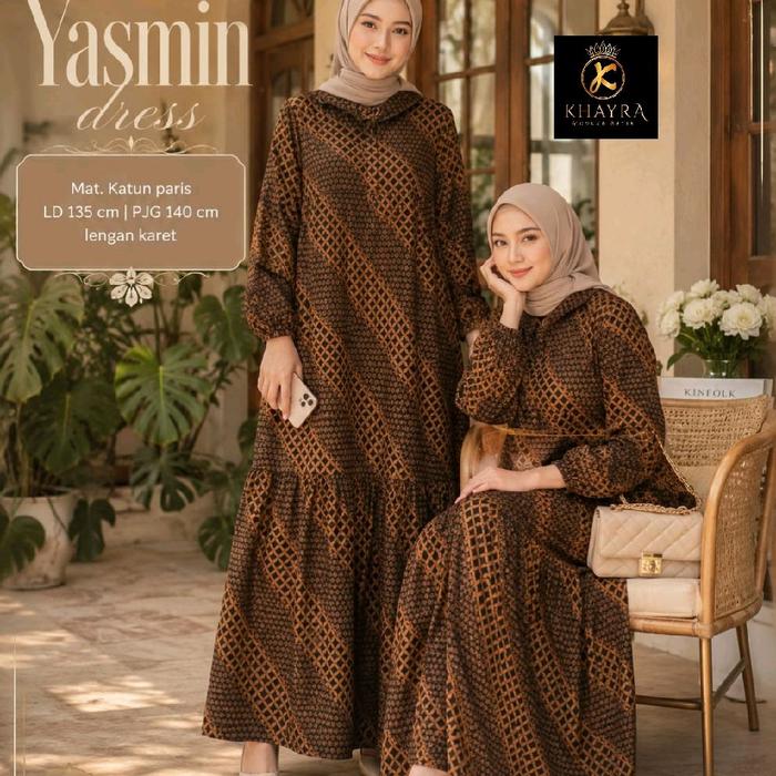 GAMIS BATIK SOGAN - MAXI DRESS BATIK - LONG DRESS BATIK SOGAN - GAMIS BATIK SOGAN -BATIK KLASIK  Wan