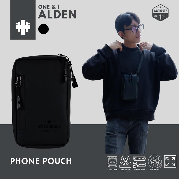 ONE & I Alden Pouch Tas HP Pria Waterproof Sling Bag Mini Dompet Kartu Anti Air Flex Leather Tas Gan