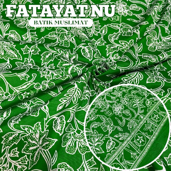 Kain Batik Fatayat NU - Bahan Sutra Bsy Halus Lembut Glossy Untuk Wanita Dewasa Baju Seragam Muslima