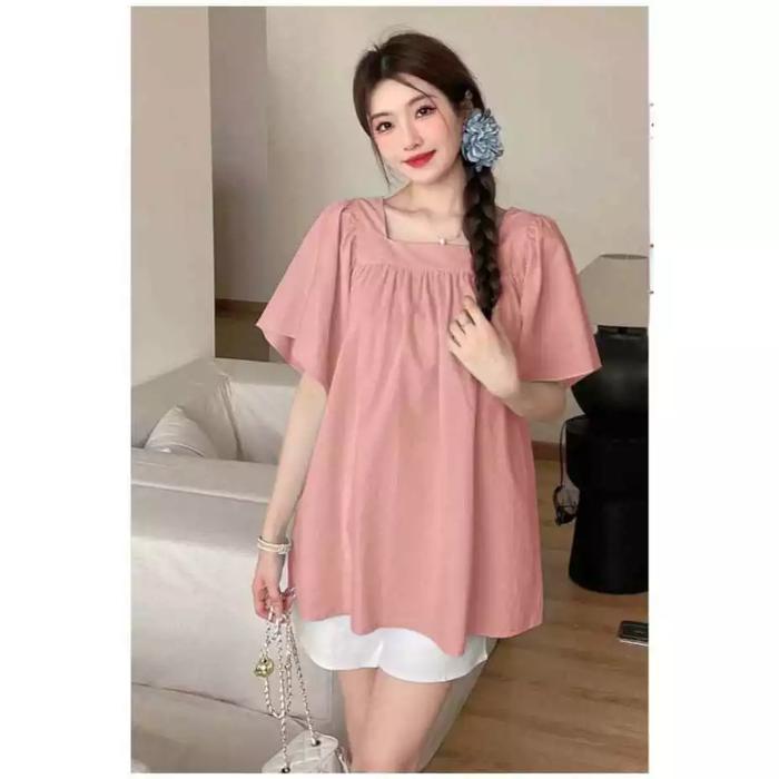 Jeans Options Mischa Wide Shoulder Puffy Blouse