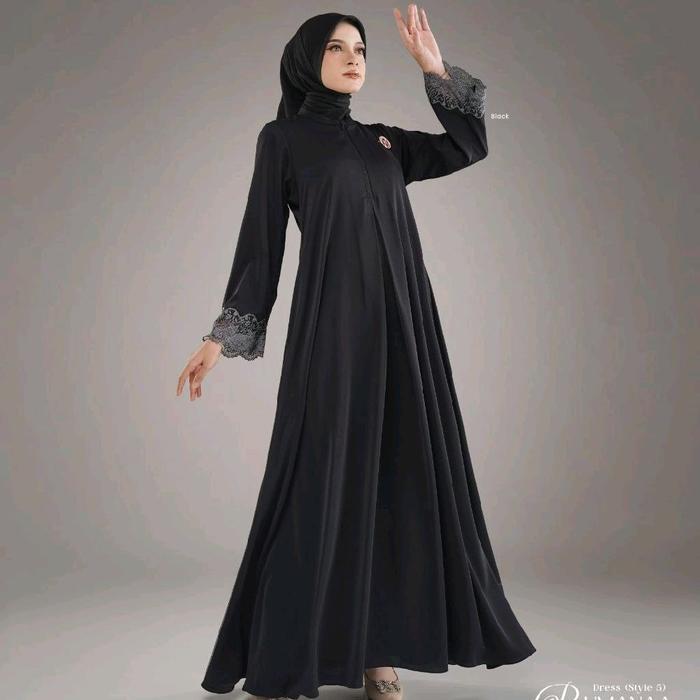 Rumanaa Dress Style 5 ORI by Nadheera Luxury - Gamis Muslim Mewah Marry Silk Premium X Lace Premium