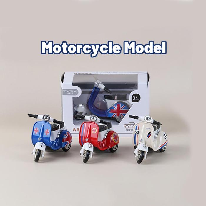 Diecast Miniatur Motor Vespa klasik jadul unik
