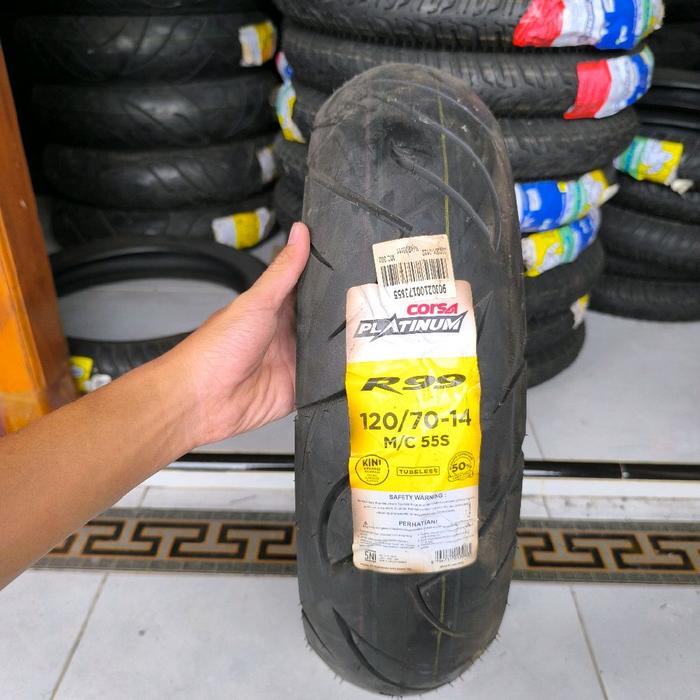 Ban Corsa R99 120/70-14 Tubeless 120 70 Ring 14 Platinum Original Baru Tahun Pembuatan 2022.
