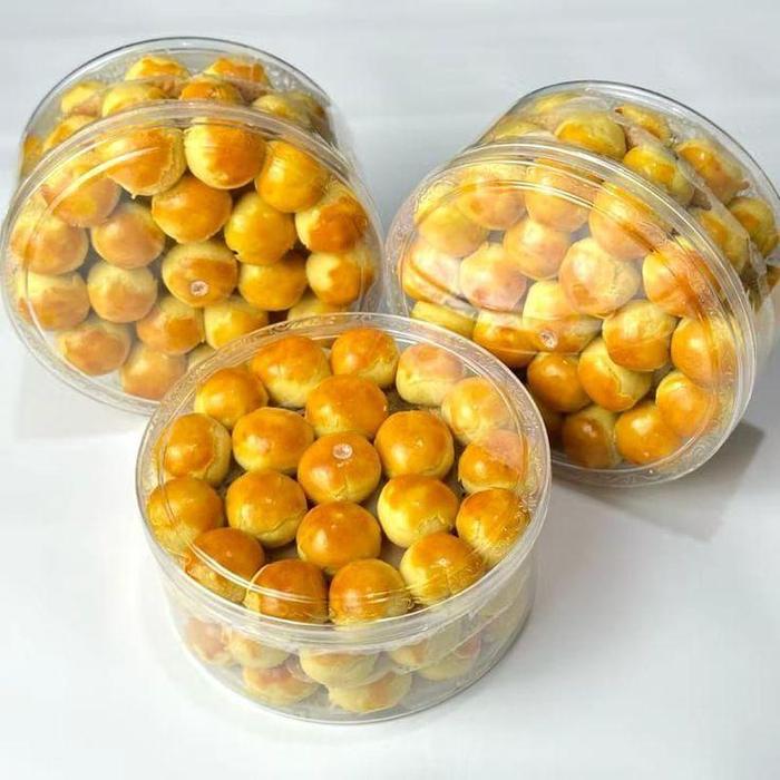 Toples Mika Bulat Bening Kue Kering 250gr  Toples Lebaran Nastar