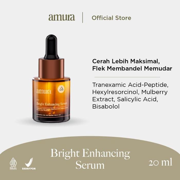 Amura Bright Enhancing Serum Wajah with Tranexamic Acid-Peptide for Kulit Dewasa lebih Cerah & memba