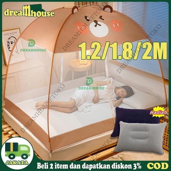 Kelambu Lipat Kelambu tidur /kelambu tidur Portable 120x200 180x200cm 200x220cm Kelambu Tempat Tidur