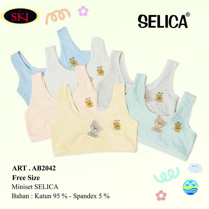 PREMIUM MINISET SELICA Anak Remaja 2041 ; 2042 ; 2043 Motif Katun / Pakaian Dalam Wanita Remaja
