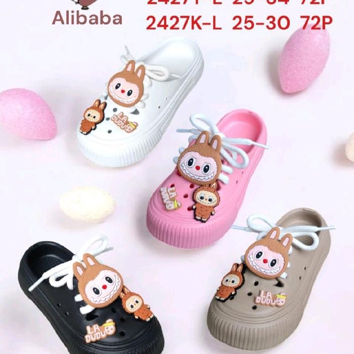 Sepatu Sandal Alibaba Anak Perempuan Motif Labubu