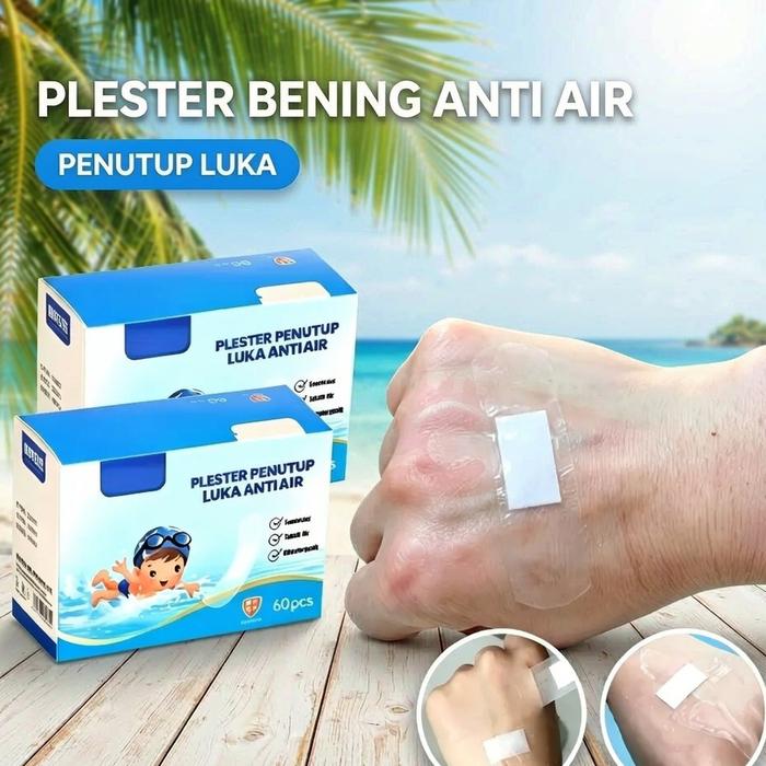 Plester Luka Transparan Anti Air Isi 60 Pcs – Waterproof, Melindungi dari Bakteri & Meminimalkan Bek