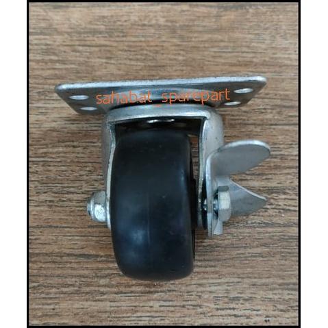 Roda Troli Karet 2 Inch Putaran Roda 360 Derajat
