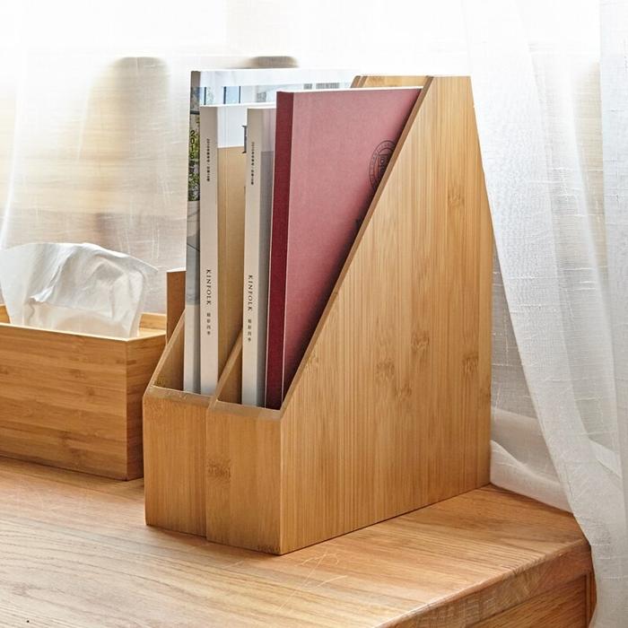 TOP Box File Kayu Mahoni Elegan Rak Tempat Kertas Kotak Dokumen Arsip