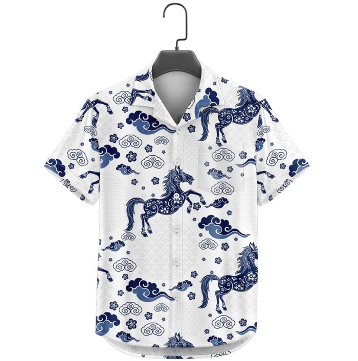 Kemeja Imlek Kuda Baju Imlek Kuda Kemeja Pria CNY