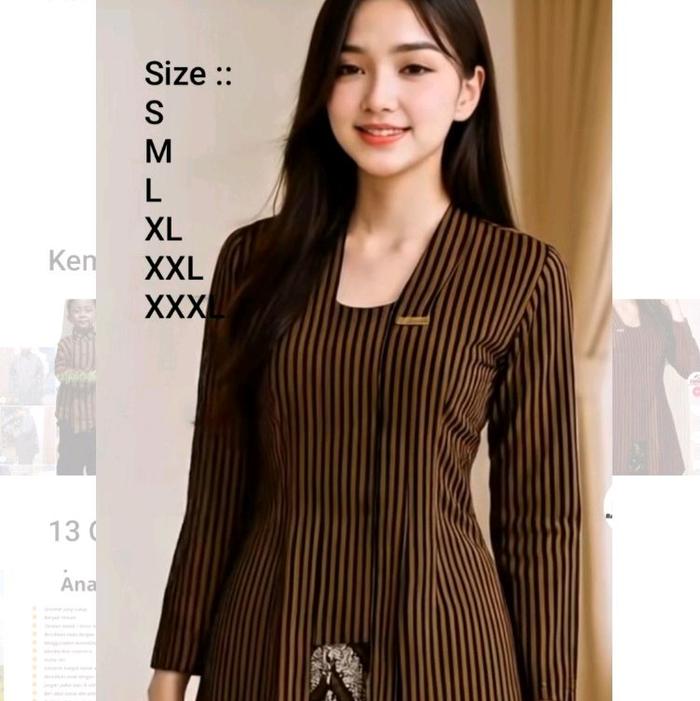 REDY SIAP KIRIM BAJU ADAT Wanita Surjan Lurik Dewasa Wanita Atasan Katun Remaja
