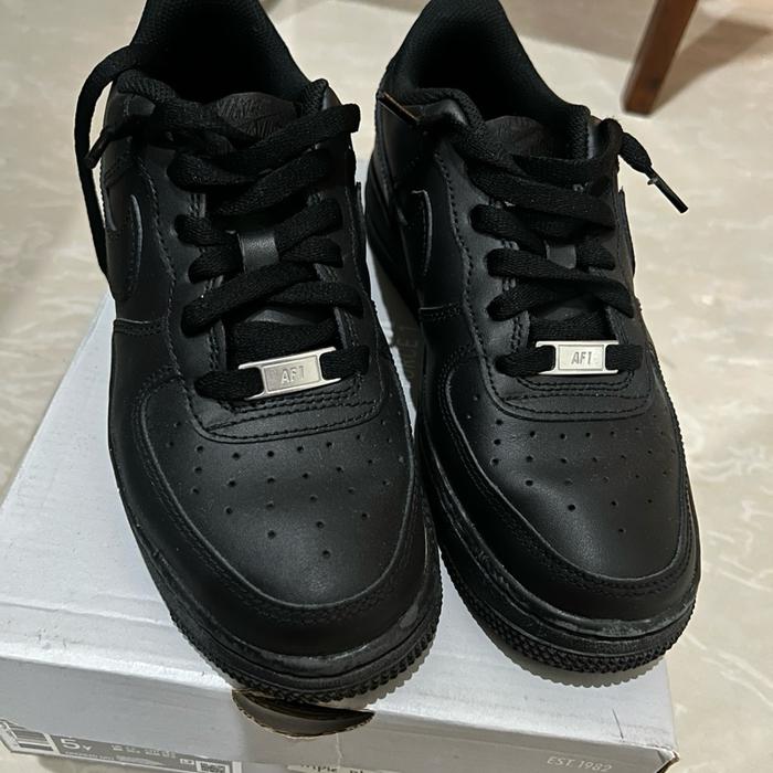 Nike Air Force 1 Triple Black (GS) Second  Wanita