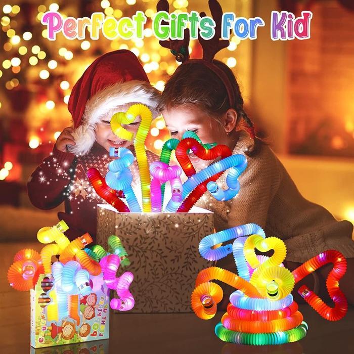 Light up pop tubes pop pipes lampu stick pipa selang fidget toy led