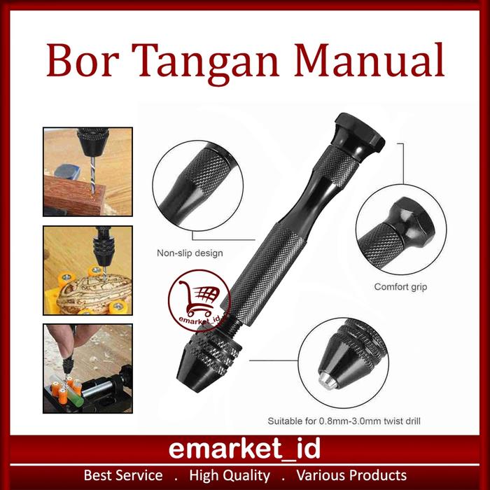 Bor Tangan Manual / Mini HSS Twist Drills Cocok Untuk Kayu Plastik Papan Akrilik