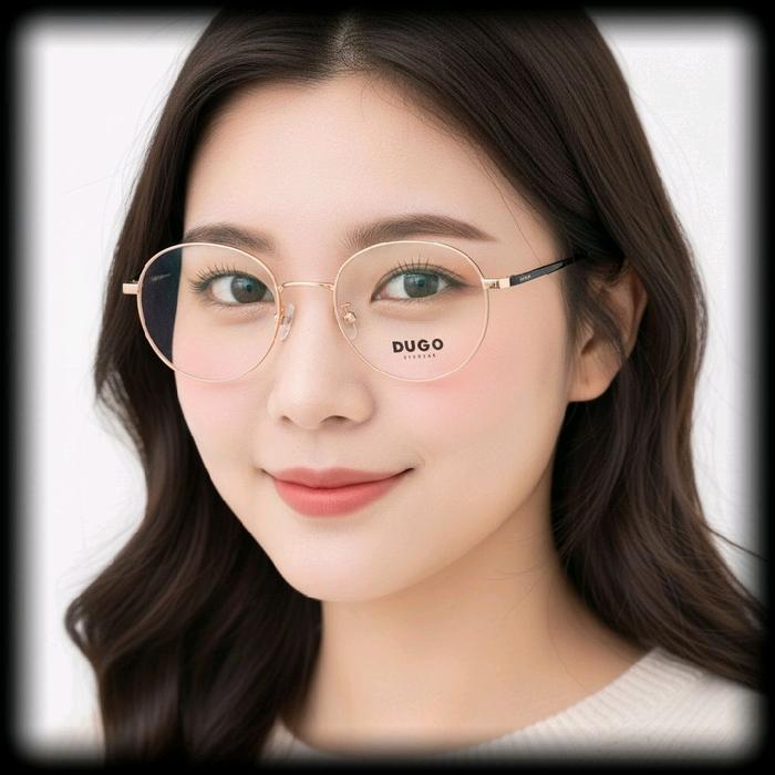 FRAME KACAMATA BULAT DUGO 6015 Gold Model Keren Gagang LENTUR Ringan Kuat Awet Kualitas Bagus ORIGIN