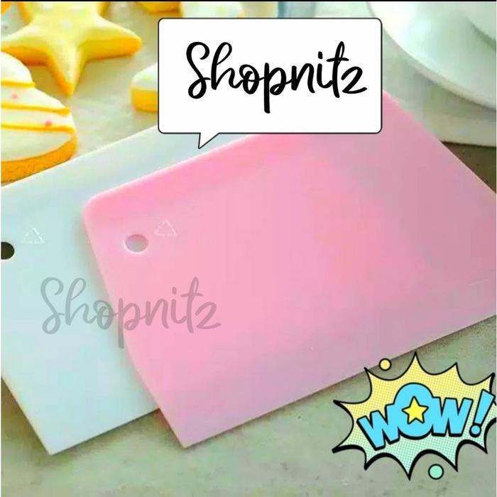 Scrapper Polos Adonan Fondant Scraper Pemotong Kue scrapper trapesium