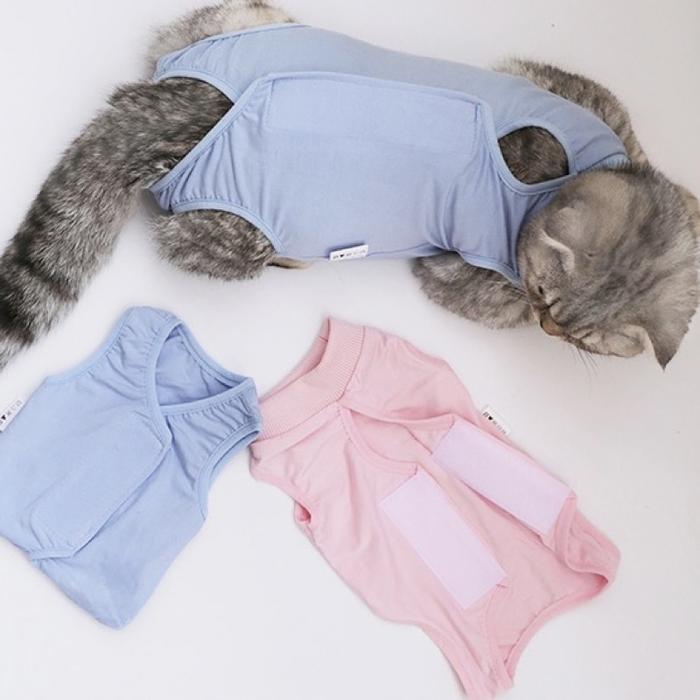 Baju Kucing & Anjing Untuk Recovery / Baju Steril Kucing Betina / Baju Pasca Operasi untuk Kucing An