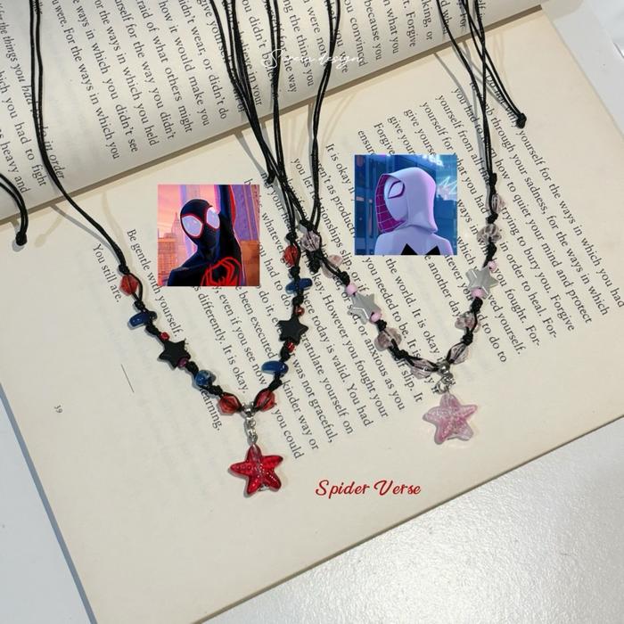 Spider Verse Necklace Theme | Kalung Spiderman Verse Adjustable