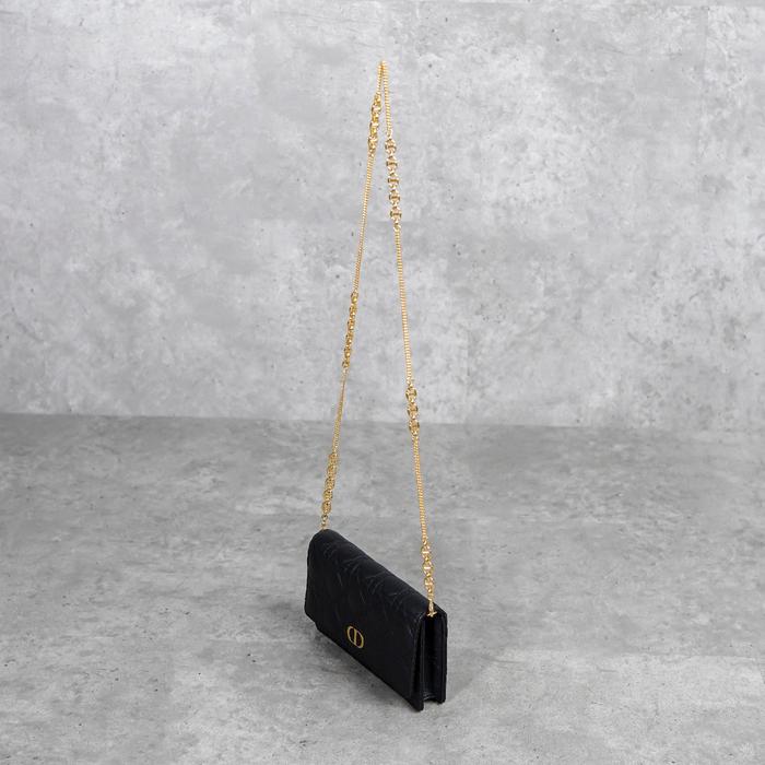Tas CHRISTIAN DIOR CARO BLACK CANNAGE CALFSKIN CHAIN SHOULDER BAG 100% ORIGINAL