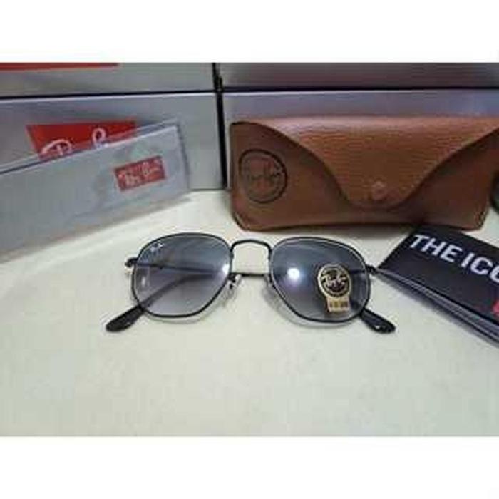 Kacamata Original RayBan Hexagonal RB3548 Black Lensa Gradient Original