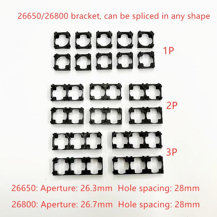 10/20/50PCS 26650 26700 26800 Battery Holder Bracket Lithium battery Plastic bracket fixed bracket