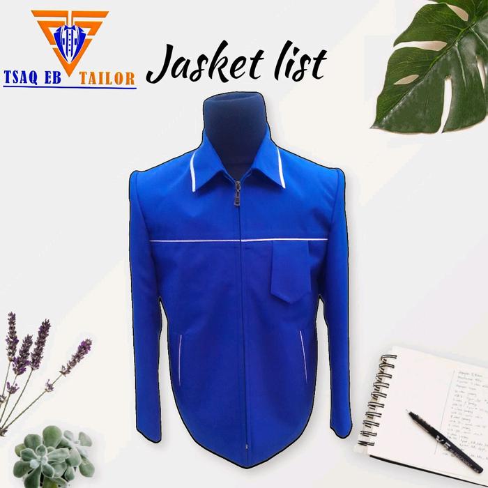 Jasket Formal Pria List Putih Jaket Organisasi Almamater