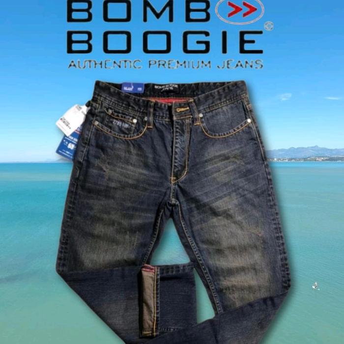 Promo Celana panjang Pria Bombboogie / celana Panjang jeans pria standar reguler Denim Distro Nyaman