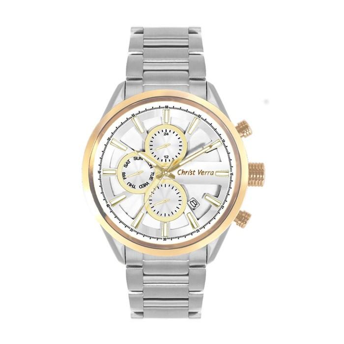 Jam Tangan CHRIST VERRA Pria Original CV 1017600G-13 SLV