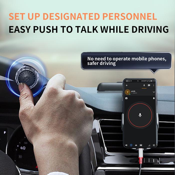 Hands-Free Ptt Walkie Talkie Button Bluetooth-Compatible Wireless