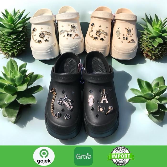 Sandal Baim Wanita Eiffel Jibbitz Eva Tebal Ringan  Viral 819-1
