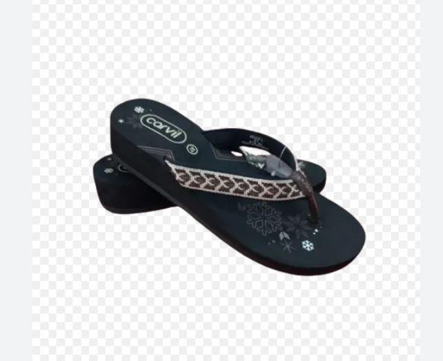 Carvil Sandal Wanita Wedges Della-L Sendal Jepit Spons Murah | Original Carvil