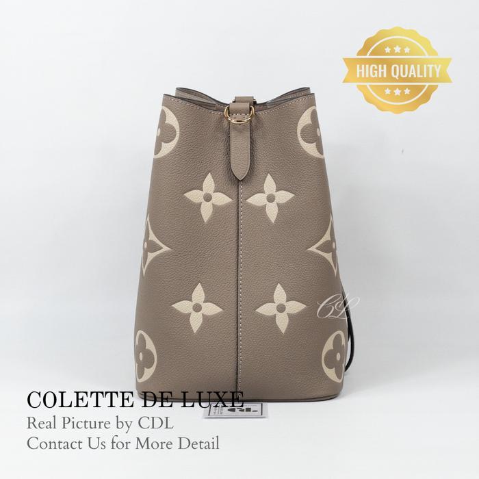 TAS WANITA CODELUXE NEONOE MM MONOGRAM EMPREINTE TOURTELLE/CREME GHW