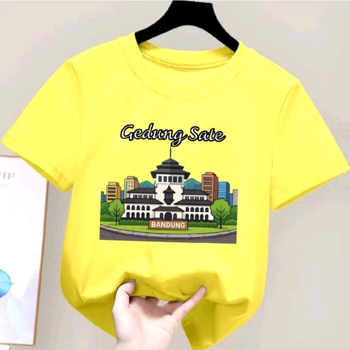Kaos Bandung Gedung Sate anak laki laki/pempuan