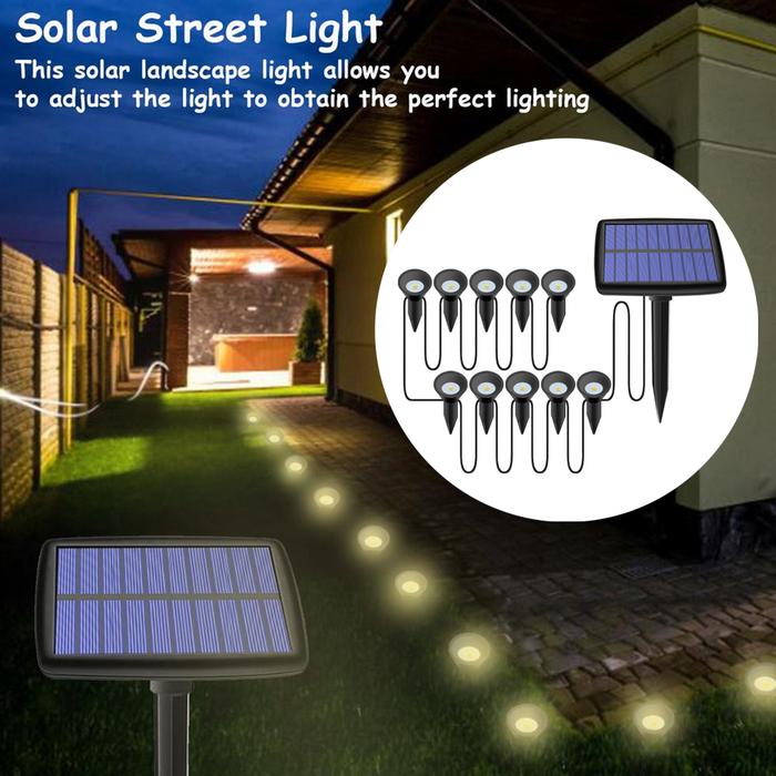 Outdoor Waterproof Solar LED Buried Light 10 LED SMD2835 Solar Street