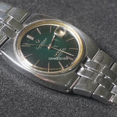 [RARE] Omega Omega 166.056-168.042 Constellation Cal.1001 Date Automatic Green Dial Men Watches Jam 