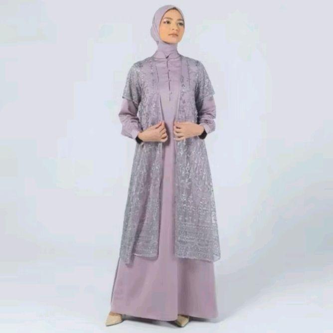 Farenxa Dress By Zoya - Gamis Muslimah Brukat - Wudhu Busui Friendly - Bahan Premium Poly - S-XL