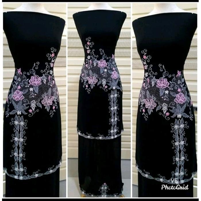 Bahan baju kurung bakal baju bordir Bukittinggi Bunga Kain