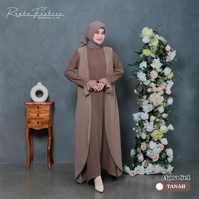 Gamis Set Alana Premium / Gamis pengajian / Gamis Pesta / Gamis Umroh / Gamis Murah
