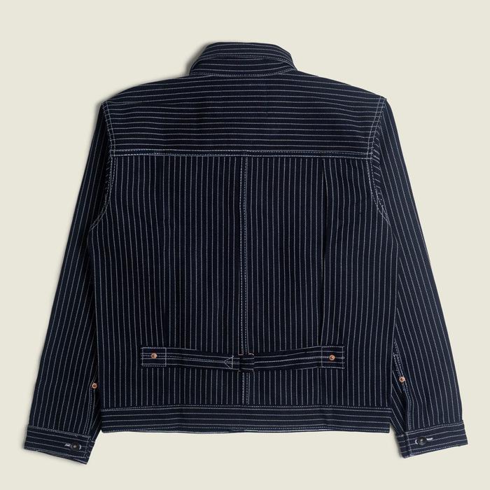 Comstock Jacket - 14oz Indigo-Striped Duck