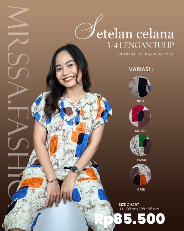 DASTER 3/4 LENGAN TULIP MOTIF RANDOM - Daster adem . tidak terawang . tidak luntur . tidak kusut