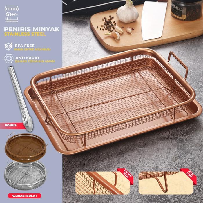 GSM Peniris Minyak Cooper Crisper Tray Fika / Peniris makanan Gorengan