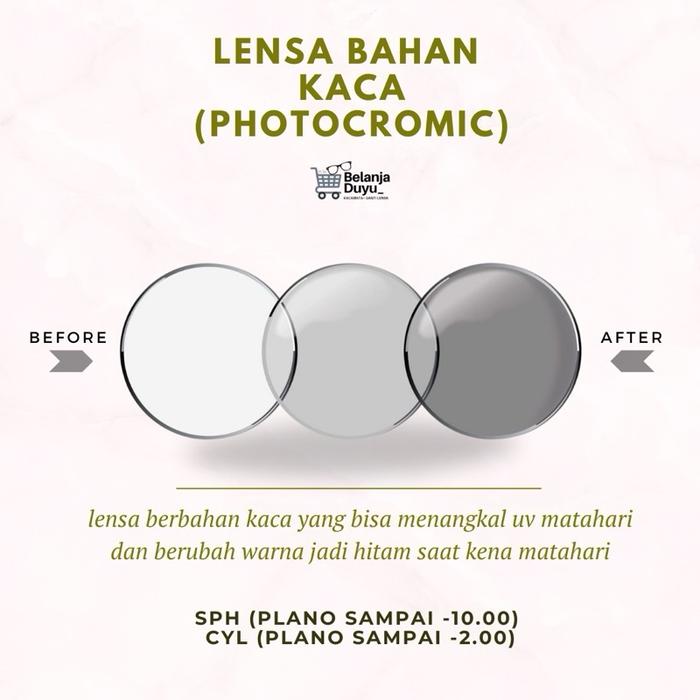 LENSA KACA MINUS-SILINDER-ANTIRADIASI-PHOTOCROMIC BELANJADUYU