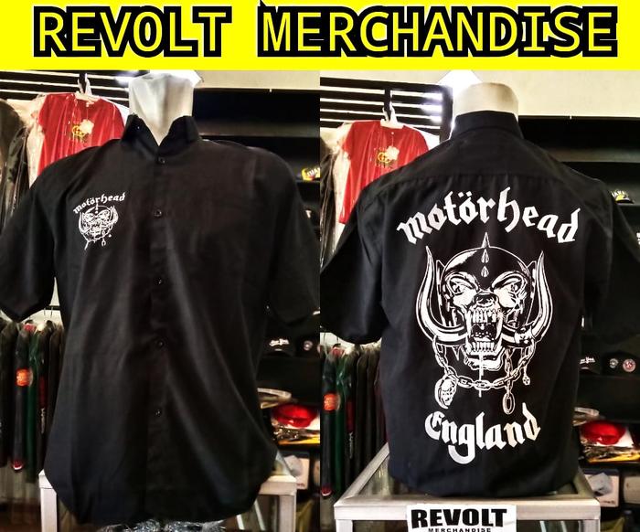 kemaja pendek MOTORHEAD (logo) - KEMEJA keren - kemeja band - kemeja punk - motorhead