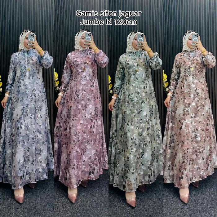 Gamis Sifon Jaguar JUMBO Ld 120cm edisi lebaran 2026